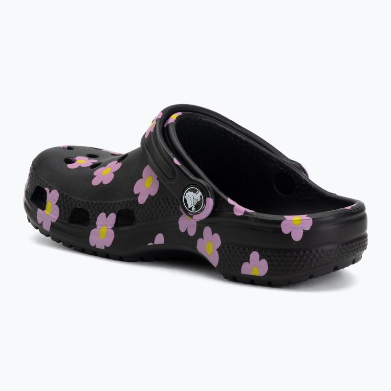 Klapki dziecięce Crocs Classic Flower black 4