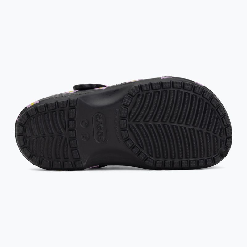 Klapki dziecięce Crocs Classic Flower black 5