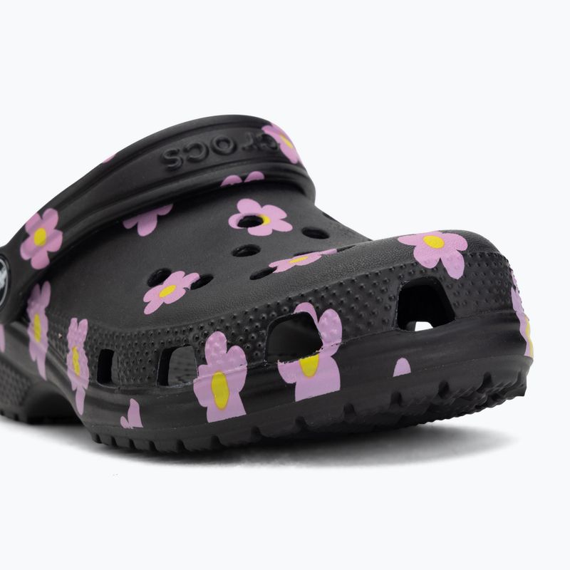 Klapki dziecięce Crocs Classic Flower black 8