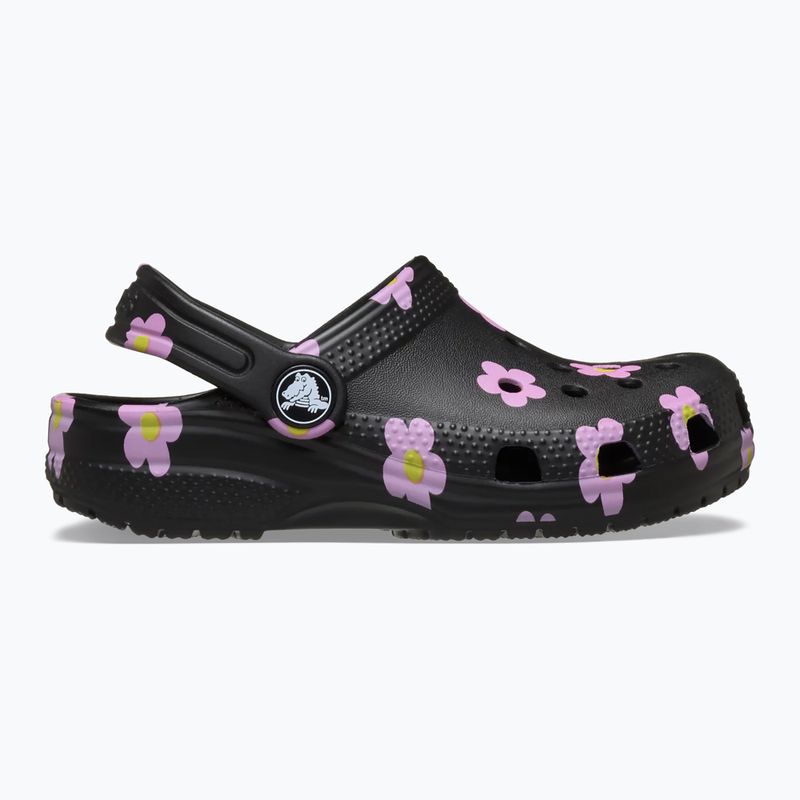 Klapki dziecięce Crocs Classic Flower 212671 black 2