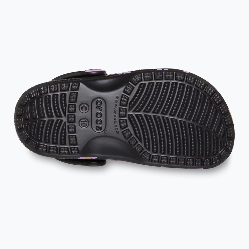 Klapki dziecięce Crocs Classic Flower 212671 black 3