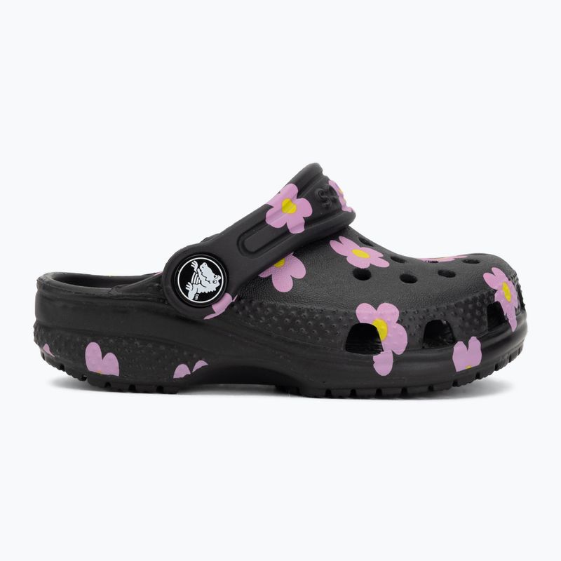 Klapki dziecięce Crocs Classic Flower 212671 black 3