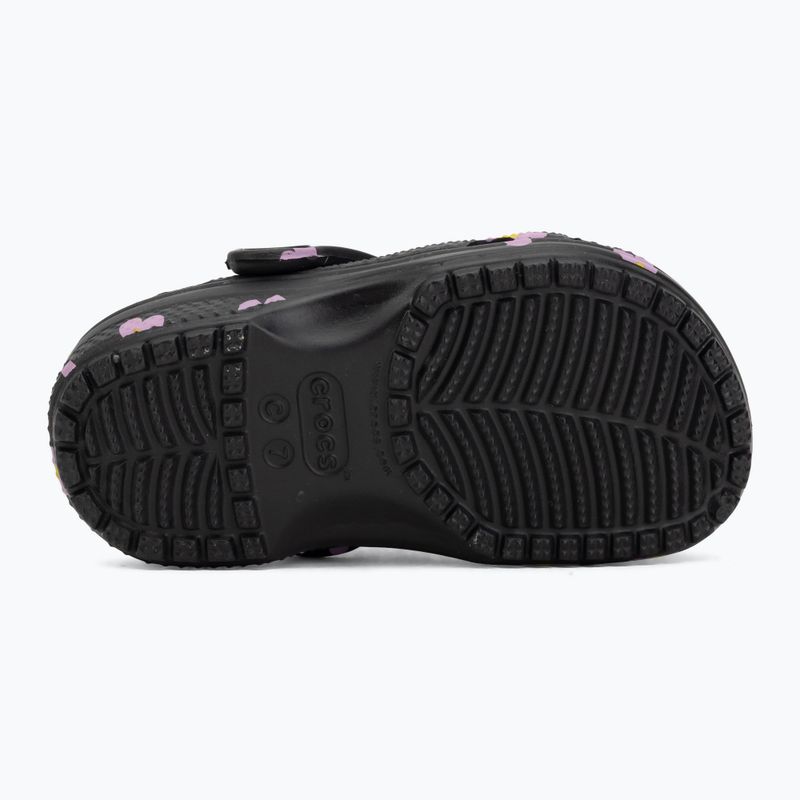 Klapki dziecięce Crocs Classic Flower 212671 black 5