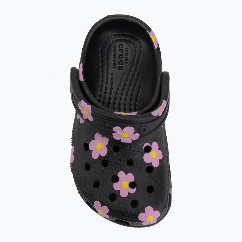 Klapki dziecięce Crocs Classic Flower 212671 black 6