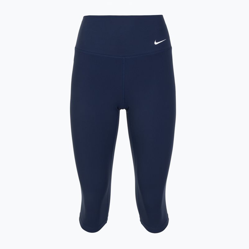 Legginsy damskie Nike One High Waisted Capri midnight navy/white 8