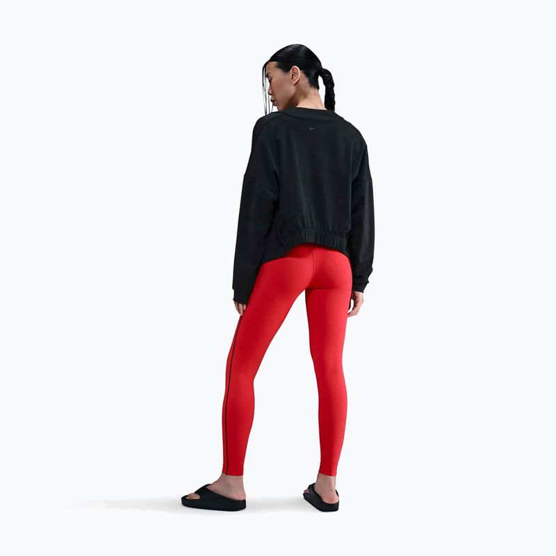 Legginsy damskie Nike One High-Waisted light crimson/black 3