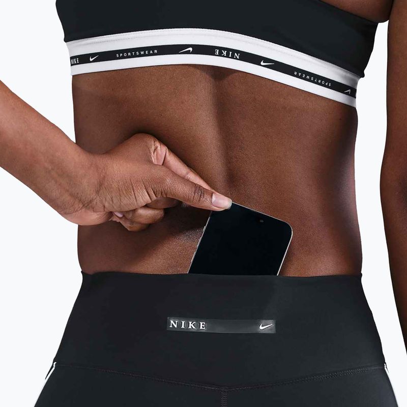 Spodenki damskie Nike One Dri-Fit Biker 5" black/white 7