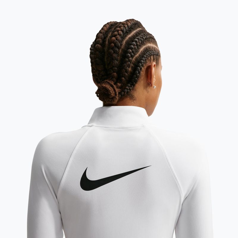 Longsleeve do biegania damski Nike Tempo Swoosh Run Dri-Fit 1/4-Zip white/black 4