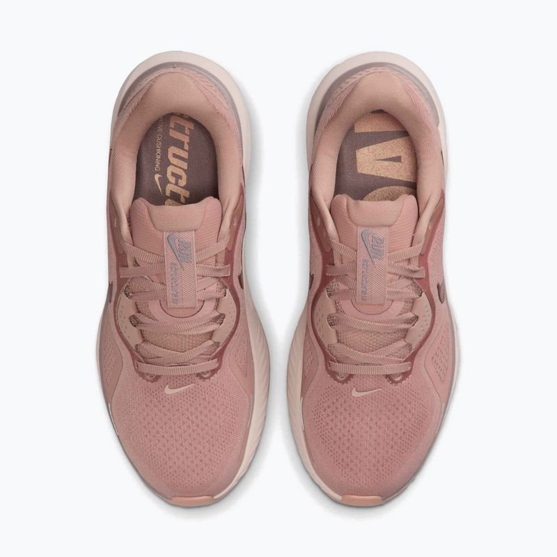 Buty do biegania damskie Nike Structure 26 particle pink/taupe grey/silt red/metal rose gold 5