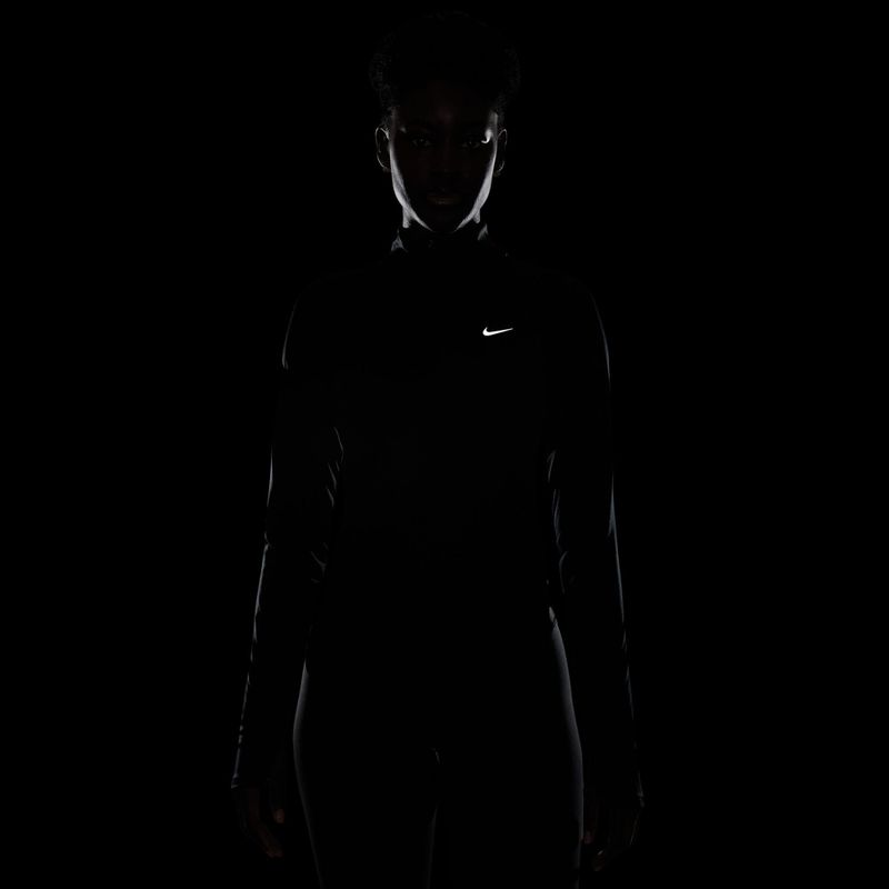 Longsleeve do biegania damski Nike Tempo Swoosh Run Dri-Fit 1/4-Zip black/white 6