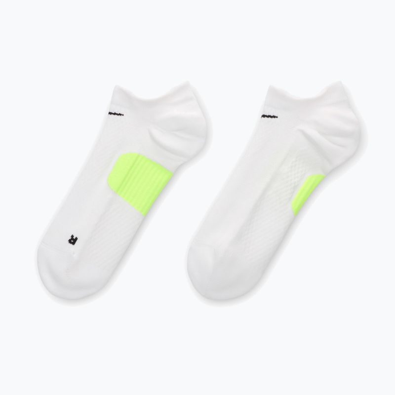 Skarpety Nike Running Midweight No-Show white/volt/black 2