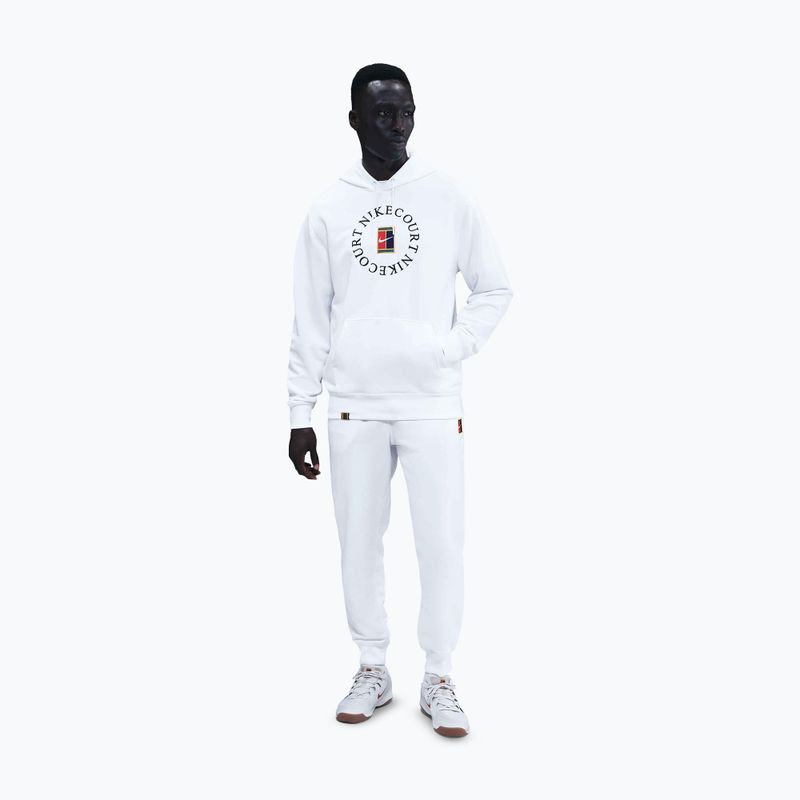 Bluza tenisowa męska Nike Court Dri-Fit Heritage French Terry Hoodie white/black 2