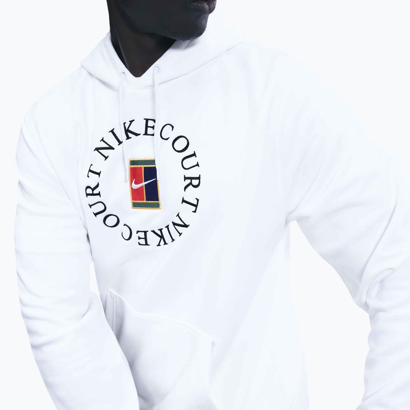 Bluza tenisowa męska Nike Court Dri-Fit Heritage French Terry Hoodie white/black 6