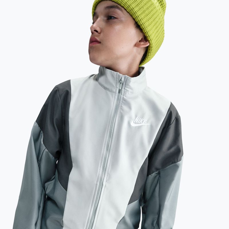Dres dziecięcy Nike Sportswear Woven smoke grey/light smoke grey/white 3