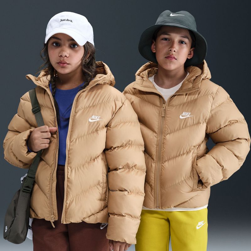 Kurtka ocieplana dziecięca Nike Sportswear All Day Play hemp/white 8