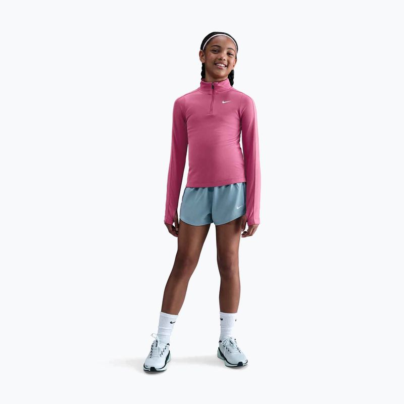 Longsleeve treningowy dziecięcy Nike Dri-Fit 1/4 Zip sweet beet/white 2