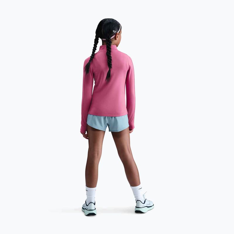Longsleeve treningowy dziecięcy Nike Dri-Fit 1/4 Zip sweet beet/white 3