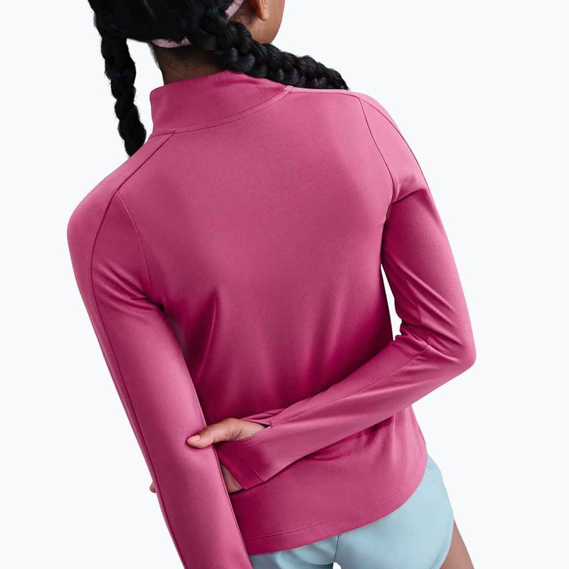 Longsleeve treningowy dziecięcy Nike Dri-Fit 1/4 Zip sweet beet/white 5