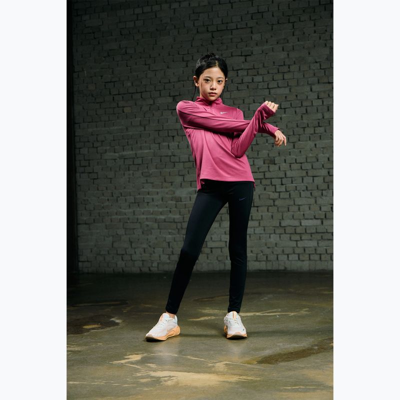 Longsleeve treningowy dziecięcy Nike Dri-Fit 1/4 Zip sweet beet/white 9