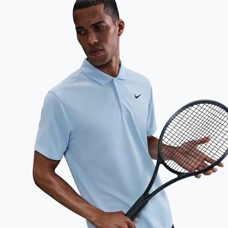 Koszulka tenisowa męska Nike Court Dri-Fit Polo Solid celestine blue/black 5