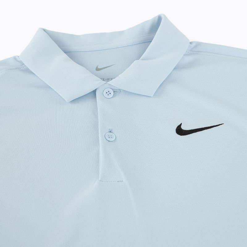 Koszulka tenisowa męska Nike Court Dri-Fit Polo Solid celestine blue/black 9