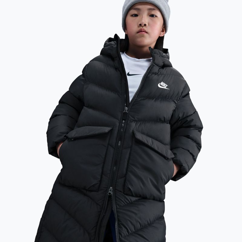 Płaszcz ocieplany dziecięcy Nike Sportswear All Day Play black/white 6