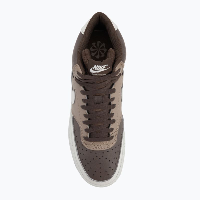 Buty męskie Nike Court Vision Mid Next Nature baroque brown/mink brown/light bone 5
