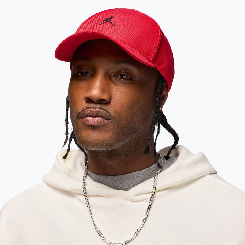 Czapka z daszkiem  Jordan Rise Structured Metal Jumpman gym red/r511 7