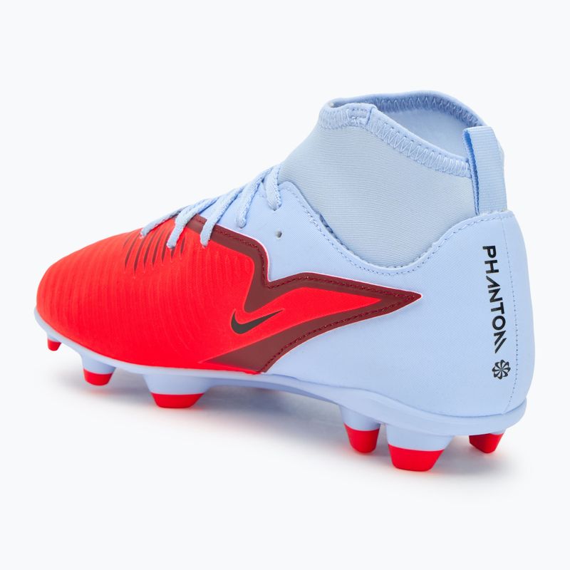 Buty piłkarskie dziecięce Nike Phantom 6 High Club FG/MG royal tint/bright crimson 3