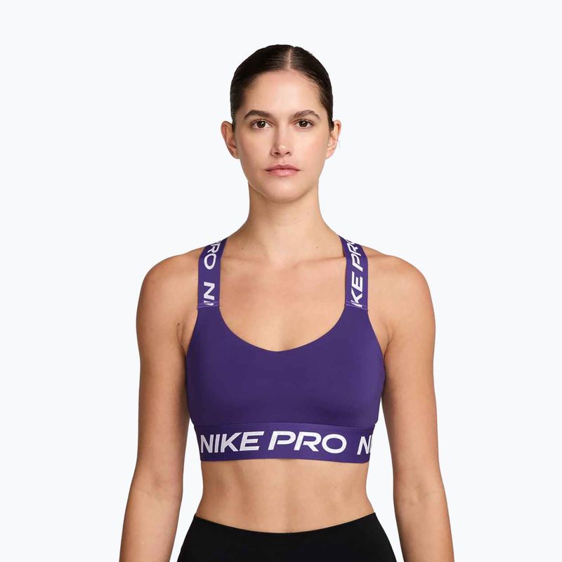 Biustonosz treningowy Nike Pro Light-Support court purple/court purple/white