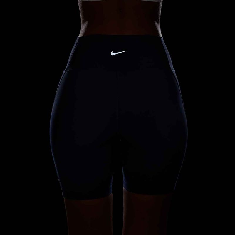 Spodenki damskie Nike One High Waisted 8" Biker midnight navy 14