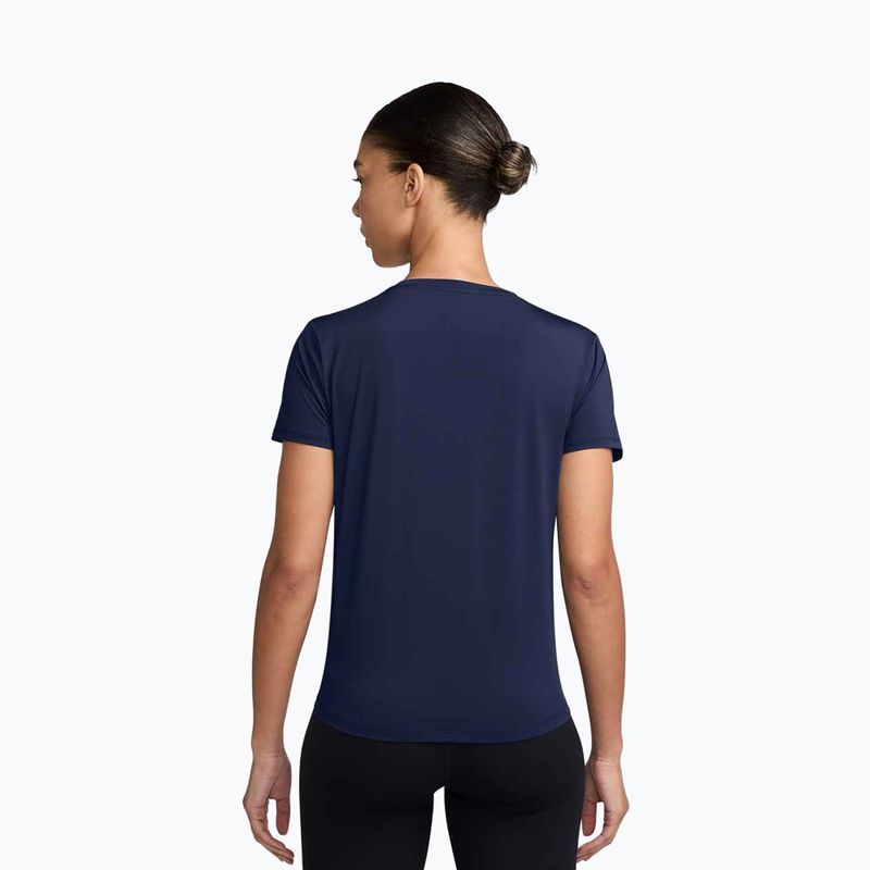 Koszulka treningowa damska Nike One Classic Dri-Fit midnight navy/white 2