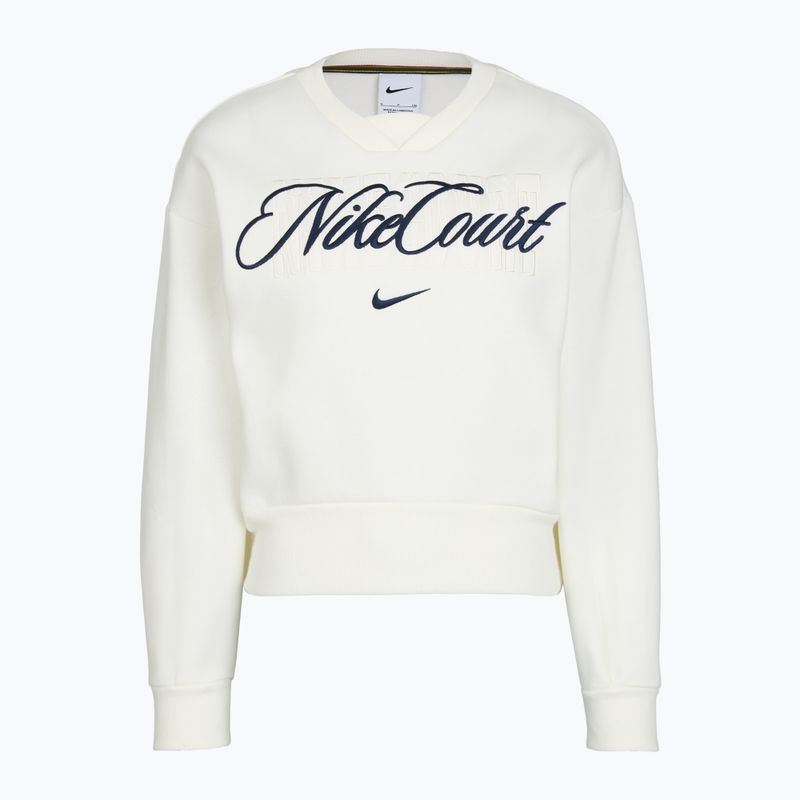 Bluza damska Nike Court Collection French Terry Crew Neck sail/midnight navy 4