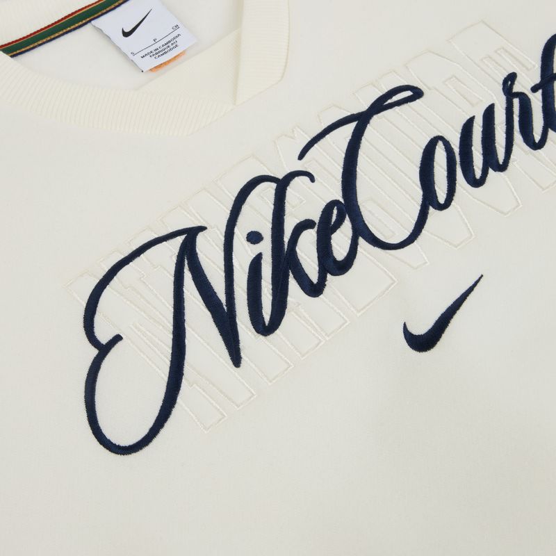 Bluza damska Nike Court Collection French Terry Crew Neck sail/midnight navy 6
