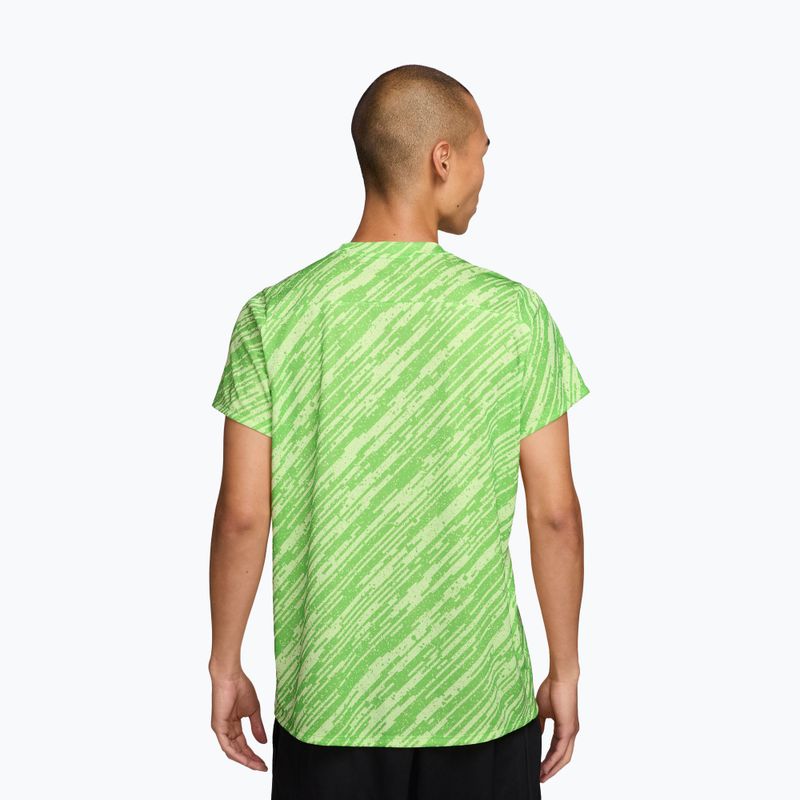 Koszulka tenisowa męska Nike Court Dri-Fit Victory Print mean green/black 2
