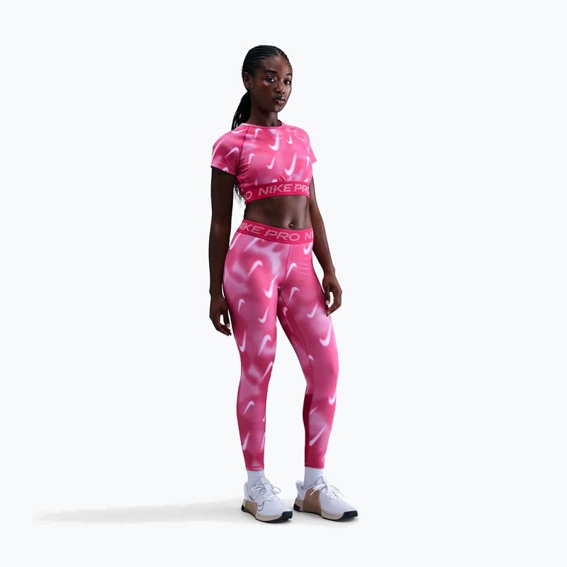 Legginsy treningowe damskie Nike Pro Mid-Rise 7/8 rush pink/pink foam/white