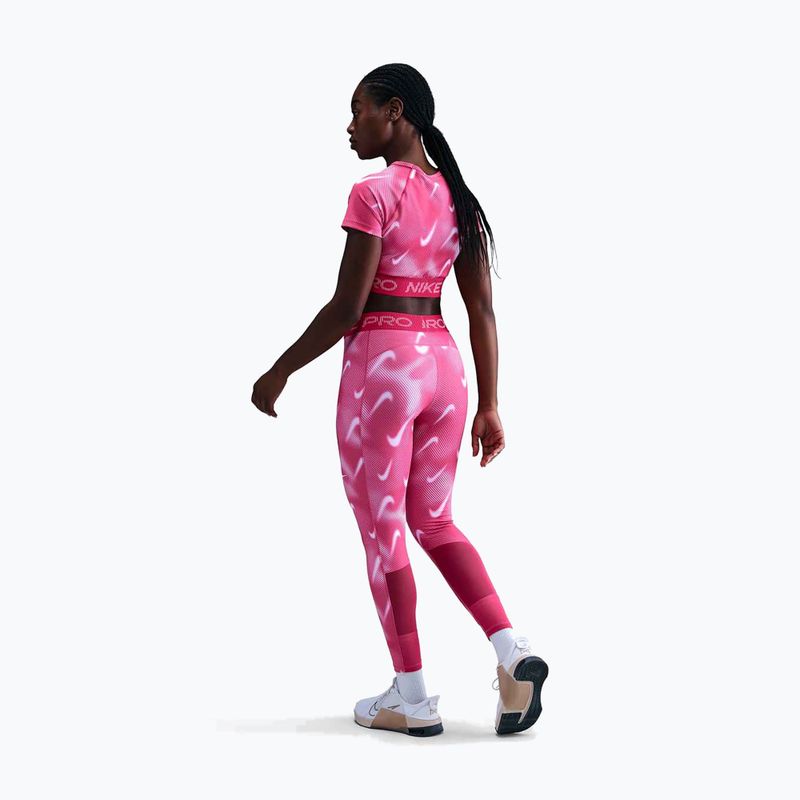 Legginsy treningowe damskie Nike Pro Mid-Rise 7/8 rush pink/pink foam/white 2