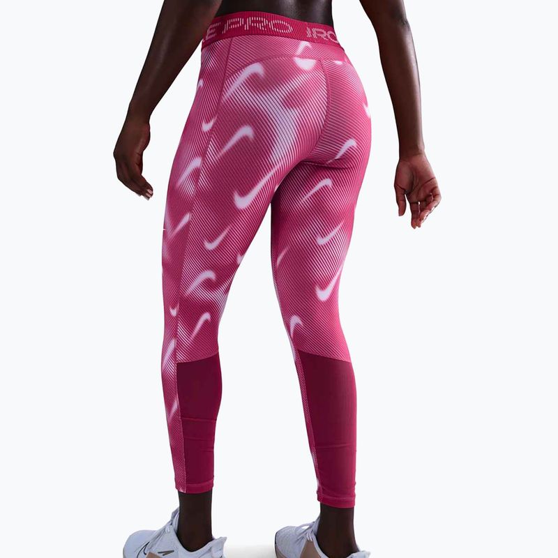 Legginsy treningowe damskie Nike Pro Mid-Rise 7/8 rush pink/pink foam/white 3