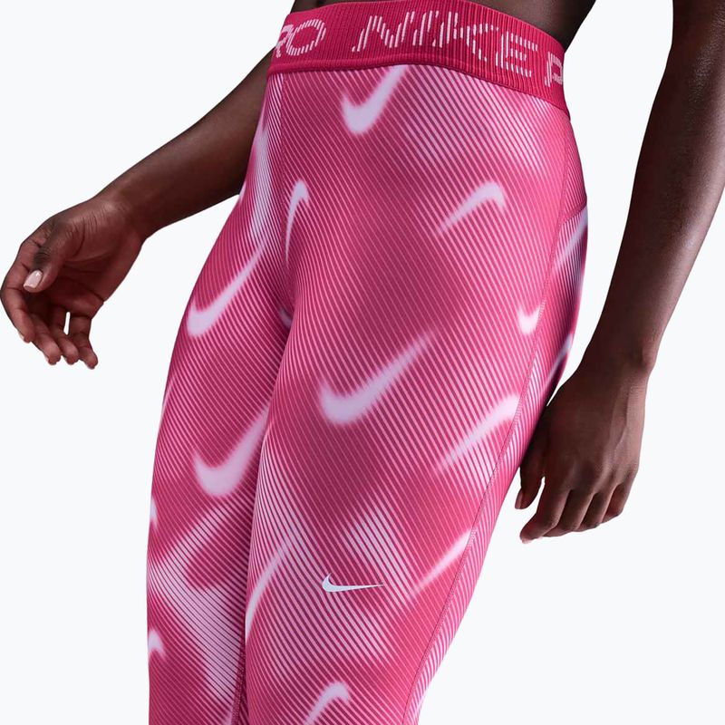 Legginsy treningowe damskie Nike Pro Mid-Rise 7/8 rush pink/pink foam/white 4