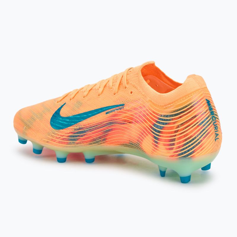 Buty piłkarskie męskie Nike Zoom Vapor 16 Elite Kylian Mbappe AG-Pro melon tint/igloo/neo turquoise 3