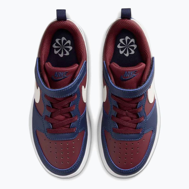 Buty dziecięce Nike Court Borough Low Recraft dark team red/Ssoft pearl/midnight navy 10