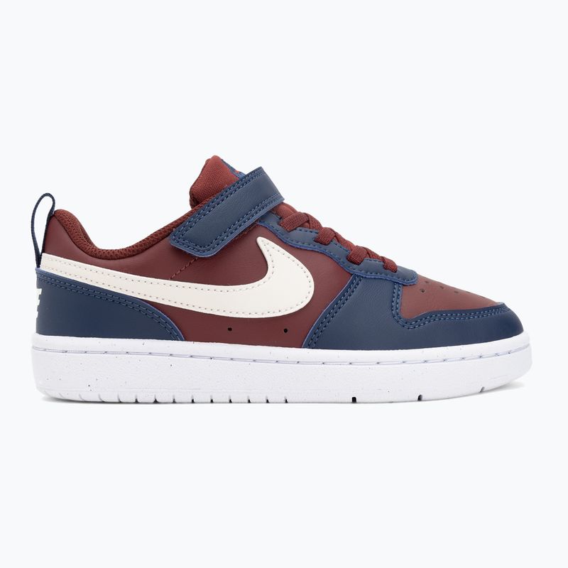 Buty dziecięce Nike Court Borough Low Recraft dark team red/Ssoft pearl/midnight navy 2