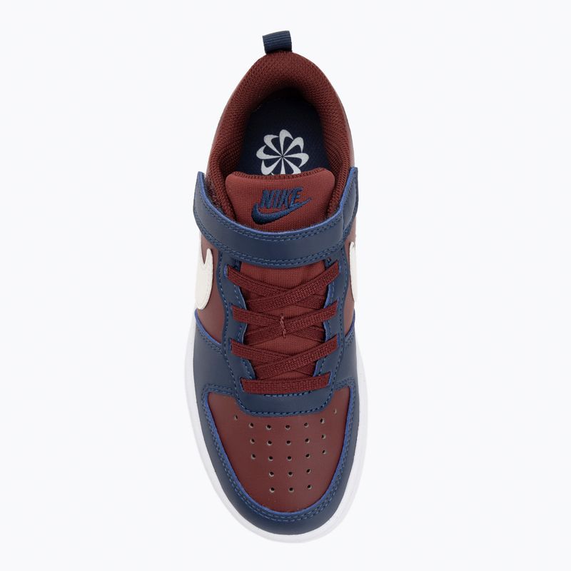 Buty dziecięce Nike Court Borough Low Recraft dark team red/Ssoft pearl/midnight navy 5
