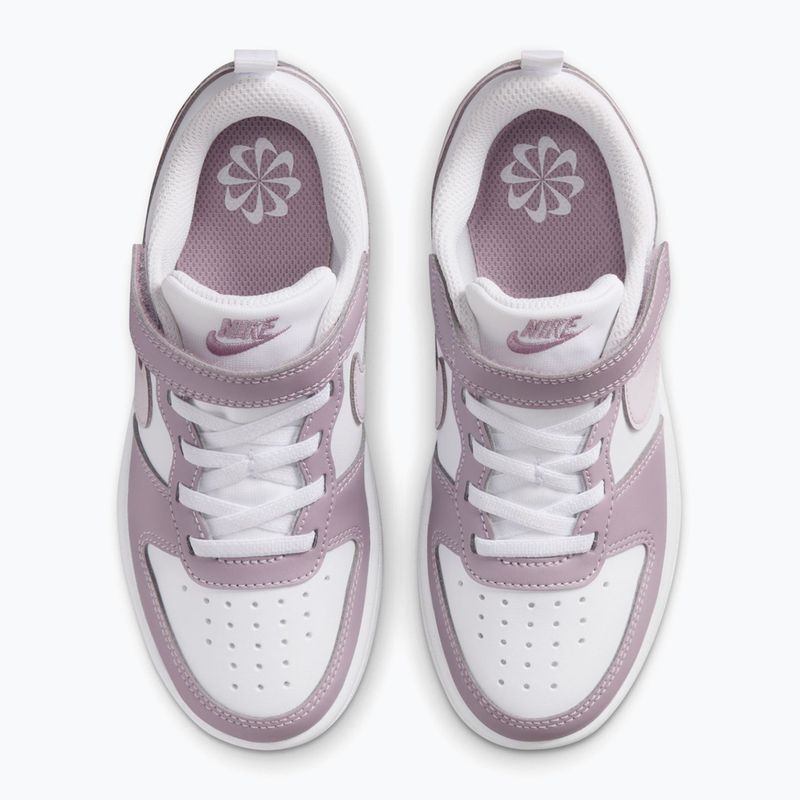 Buty dziecięce Nike Court Borough Low Recraft white/plum fog/white/venice 4