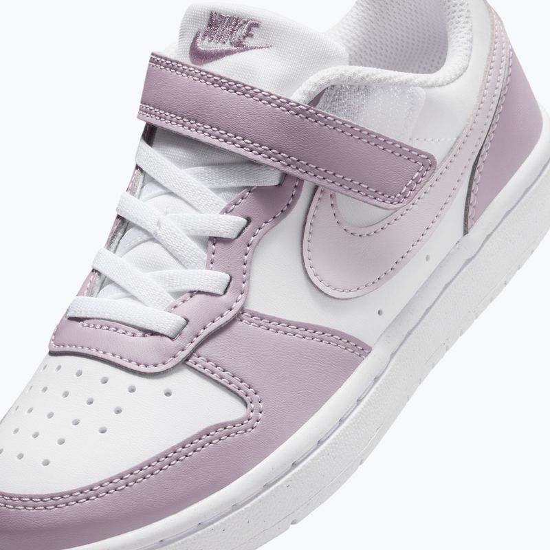 Buty dziecięce Nike Court Borough Low Recraft white/plum fog/white/venice 5