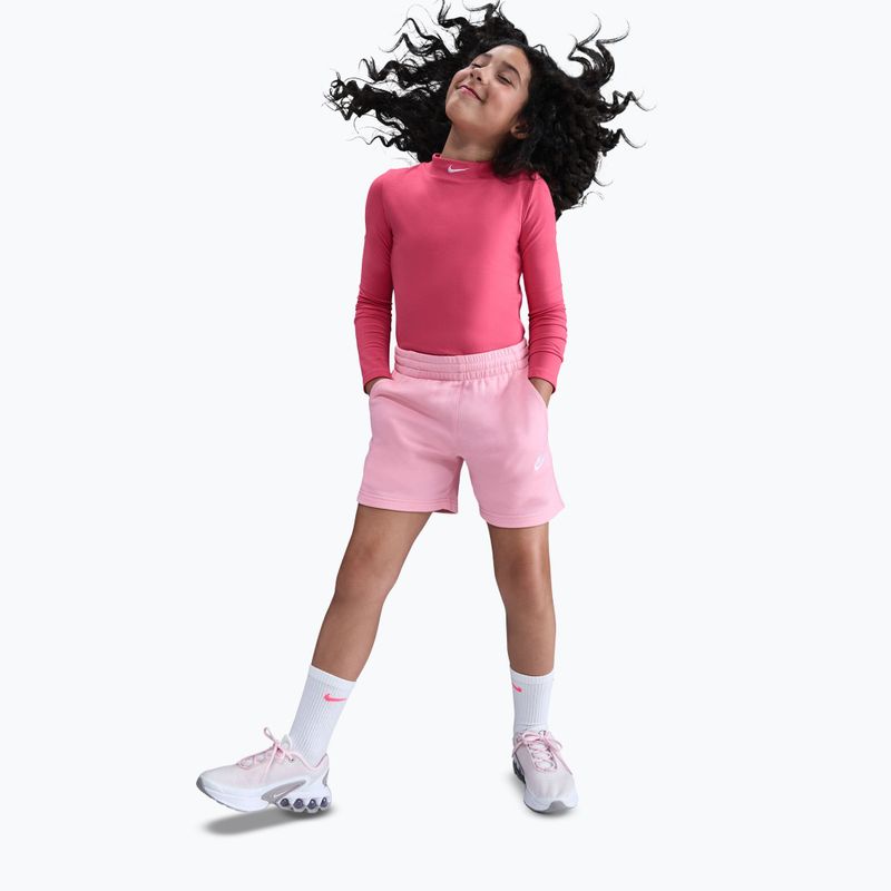 Spodenki dziecięce Nike Sportswear Club Fleece med soft pink/med soft pink/white 2