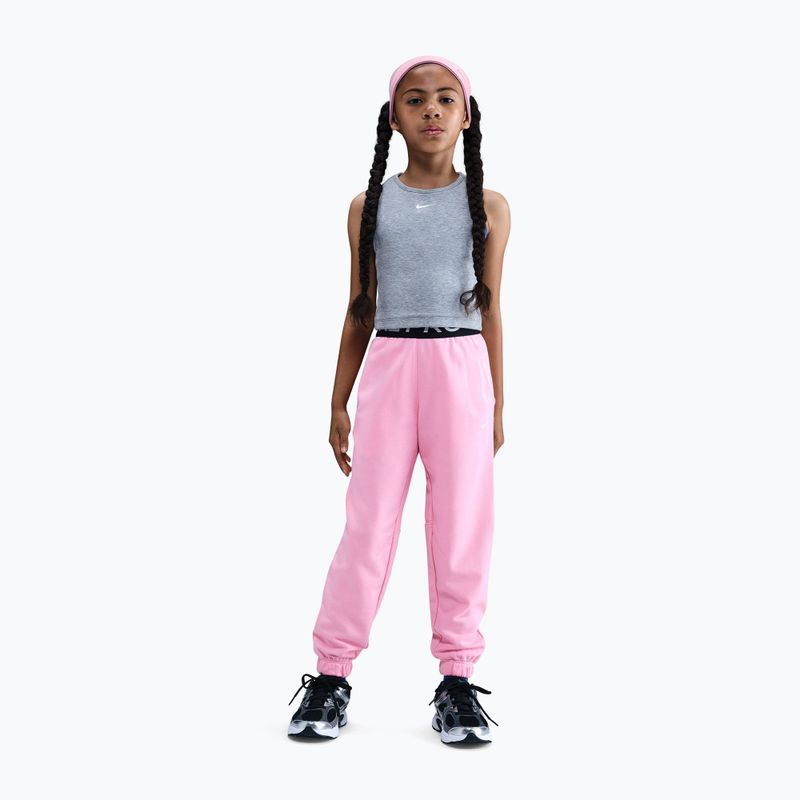 Spodnie dziecięce Nike Pro Fleece Dri-Fit med soft pink/med soft pink/black/white 2