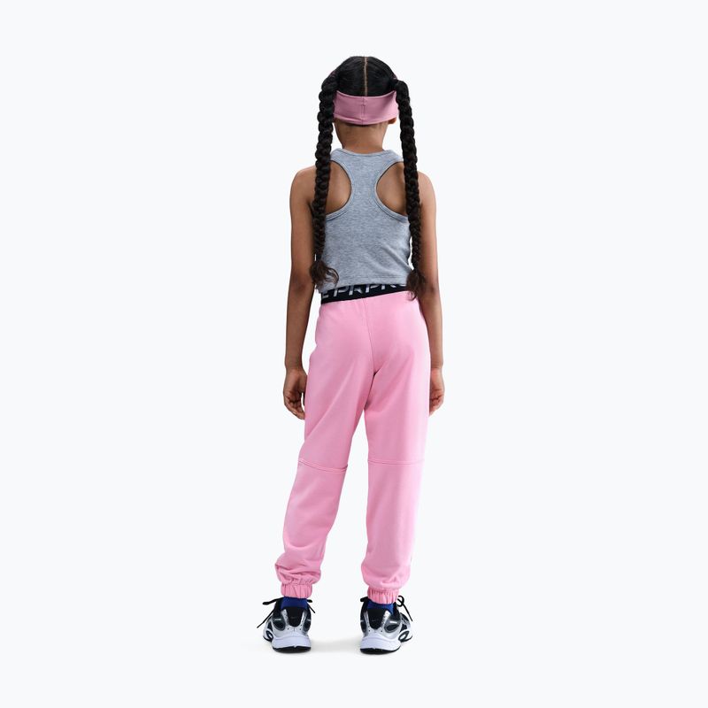 Spodnie dziecięce Nike Pro Fleece Dri-Fit med soft pink/med soft pink/black/white 3