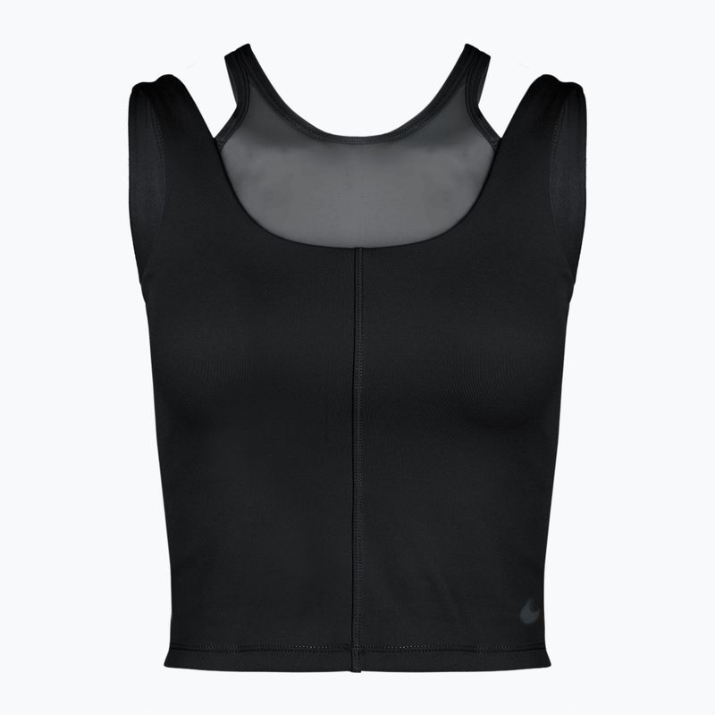 Top treningowy damski Nike One Fitted Dri-Fit Cropped Tank black/dark smoke grey 6