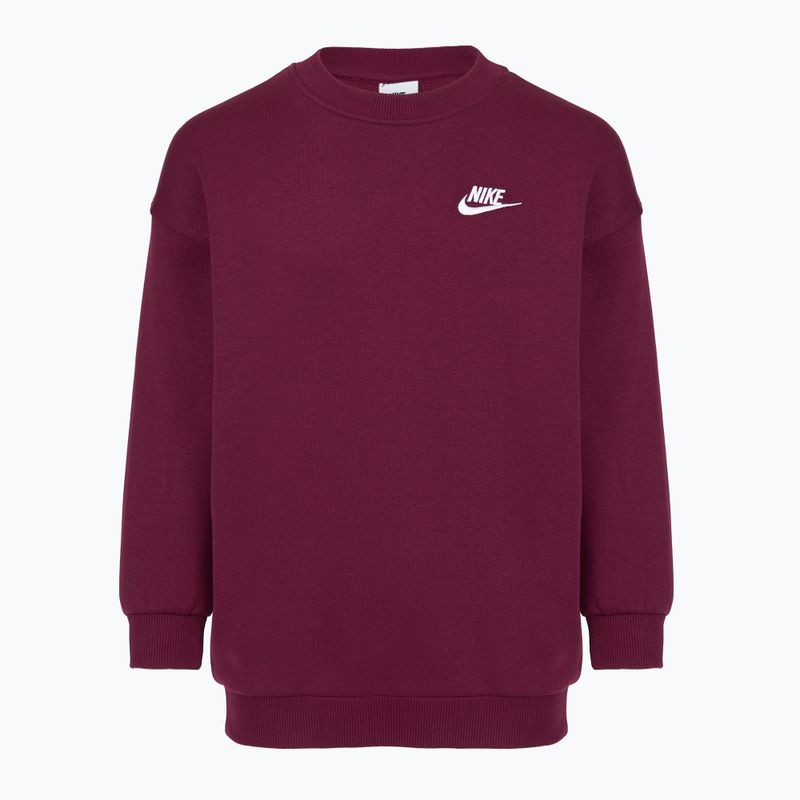 Bluza dziecięca Nike Sportswear Club Fleece bordeaux/white